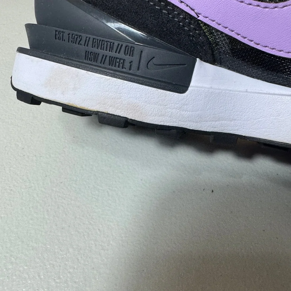 Nike Waffle One‎ shoes 'Light Lemon Twist Lilac' DC0481-002 boys 6.5Y Sneakers
